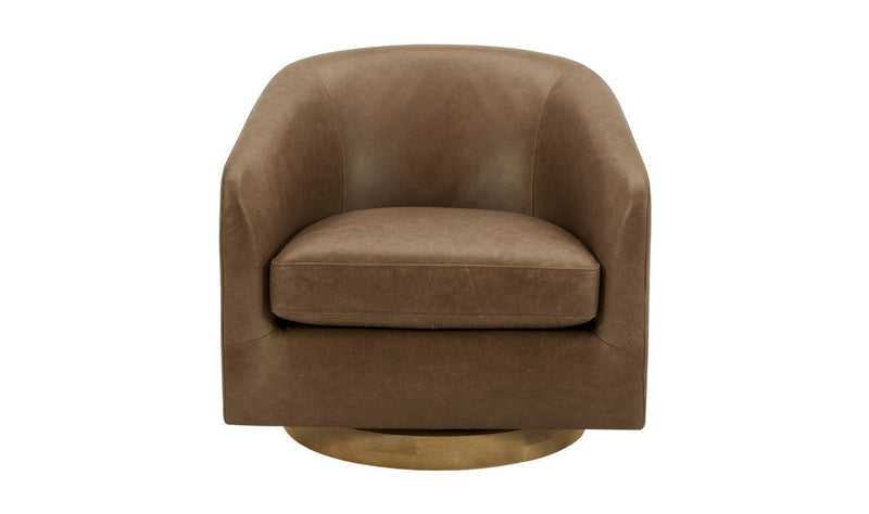 media image for Oscy Leather Swivel Chair 1 288