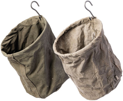 product image for large vintage tent fabric hook basket design by puebco 5 81