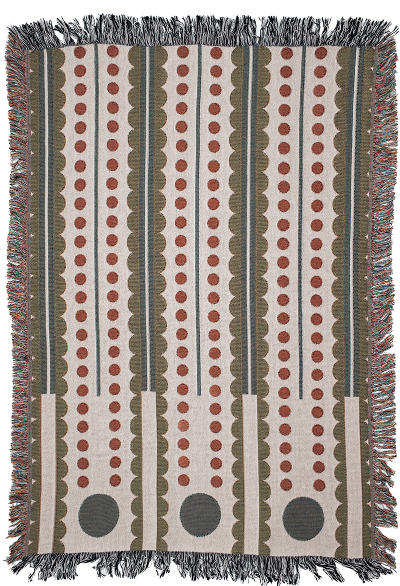media image for Olive & Cranberry Woven Blanket 251
