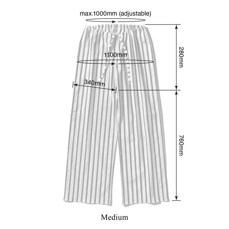 media image for Cotton Stripe Regular Pants Blue 11 223