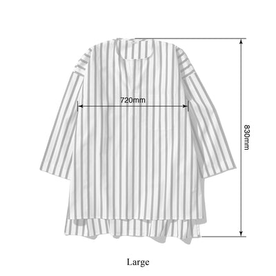 product image for Cotton Stripe Shirt Crew Neck 9 91