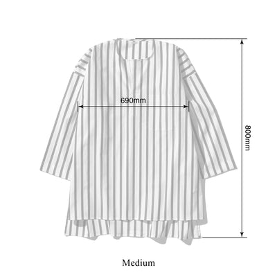 product image for Cotton Stripe Shirt Crew Neck 8 48
