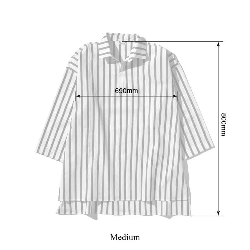 media image for Cotton Stripe Shirt Regular Collar 8 265