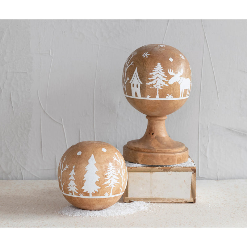 media image for moose in forest mango wood orb 2 223