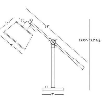 product image for Real Simple Collection Boom Table Lamp design by Robert Abbey 36