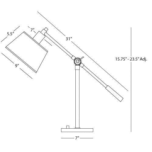 media image for Real Simple Collection Boom Table Lamp design by Robert Abbey 279