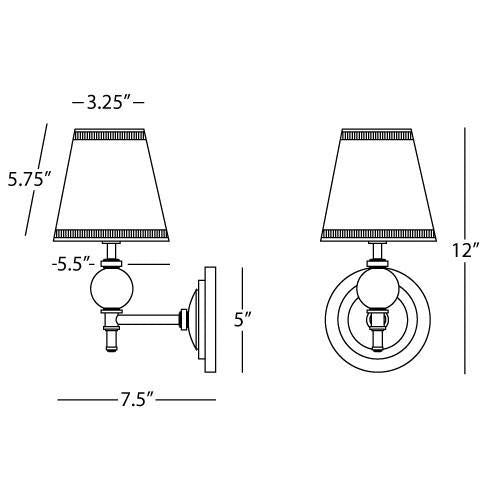 media image for Muse Collection Calliope Wall Sconce design by Robert Abbey 295