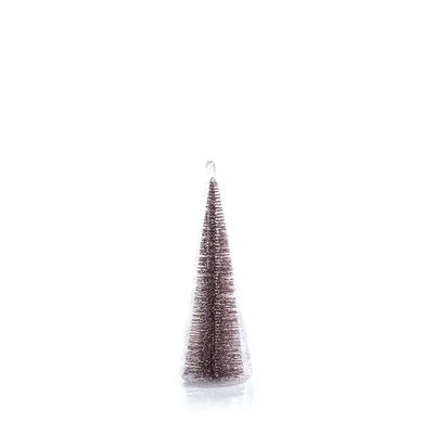 product image of Clear Glass Decorative Tree with Pink Glitter in Various Sizes 536