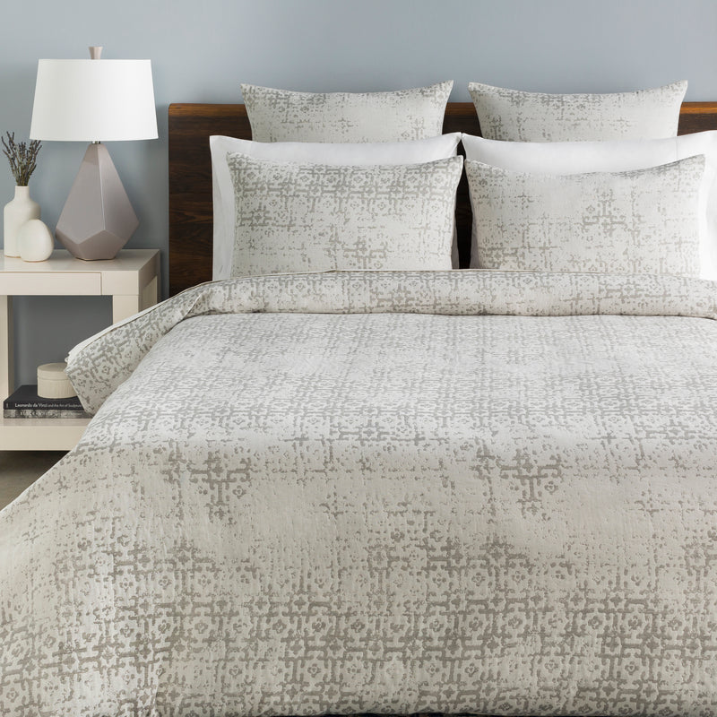 media image for Abstraction Bedding in Light Grey 233