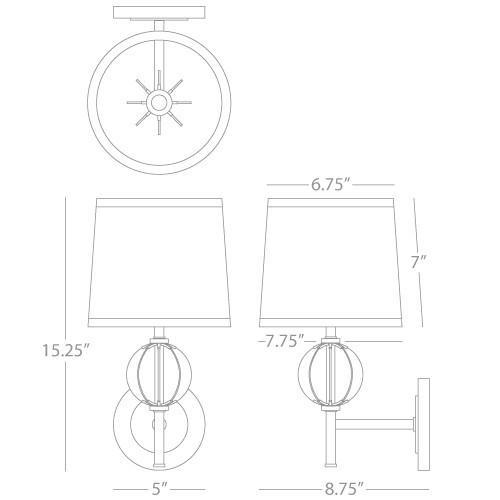 media image for Latitude Collection Wall Sconce design by Robert Abbey 270