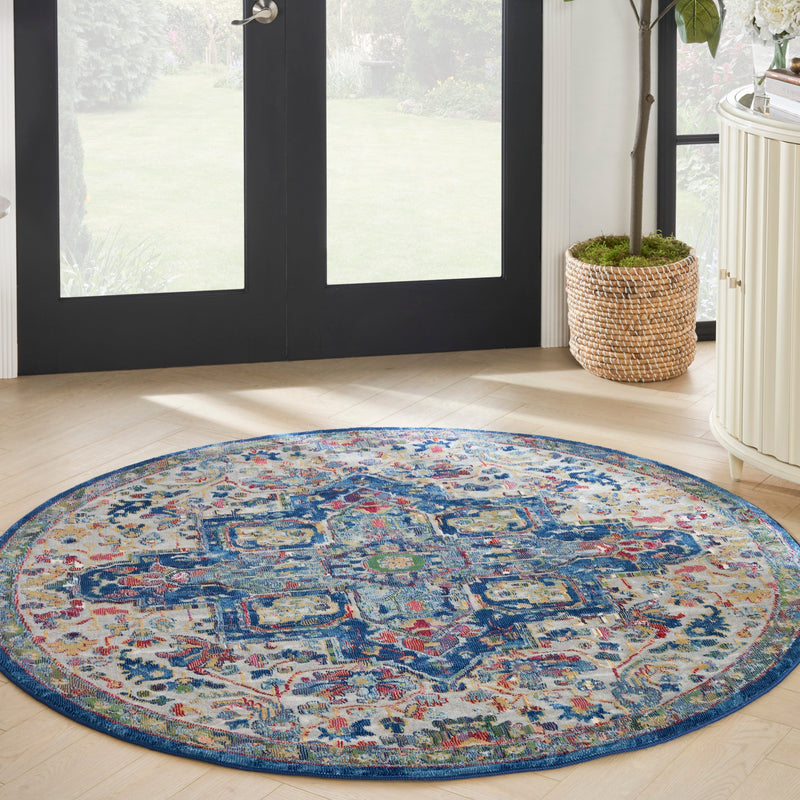 media image for ankara global grey navy rug by nourison 99446001573 redo 5 273